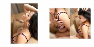 girl poses in beautiful lingerie